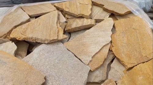 Плитняк златолит жёлтый для цоколя купить в Кушве