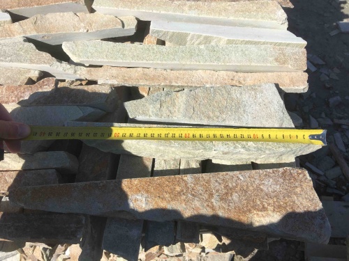 Горбушка златолит золотистый для облицовки купить в Кушве