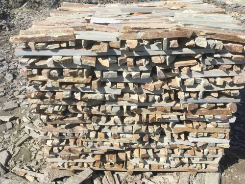 Горбушка златолит золотистый для облицовки купить в Кушве