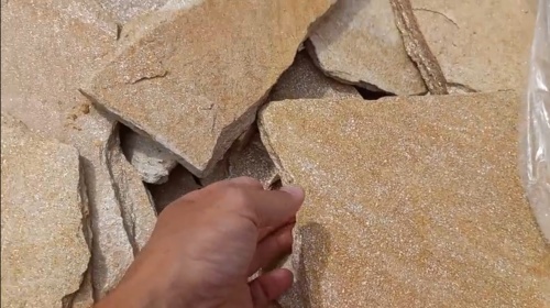 Плитняк златолит жёлтый золотистый для фасада 1,5-3см купить в Кушве