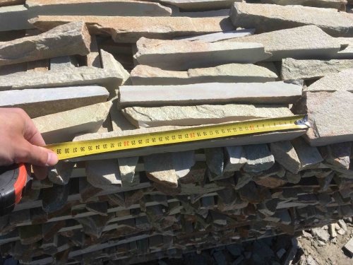 Горбушка златолит золотистый для облицовки купить в Кушве