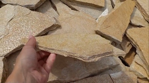 Плитняк златолит жёлтый для фасада 1,5-3 см купить в Кушве