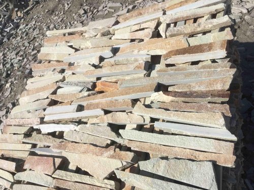 Горбушка златолит золотистый для облицовки купить в Кушве