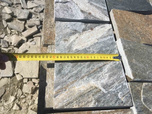 Плитка пилёная златолит Уральский для цоколя, отмостки купить в Кушве